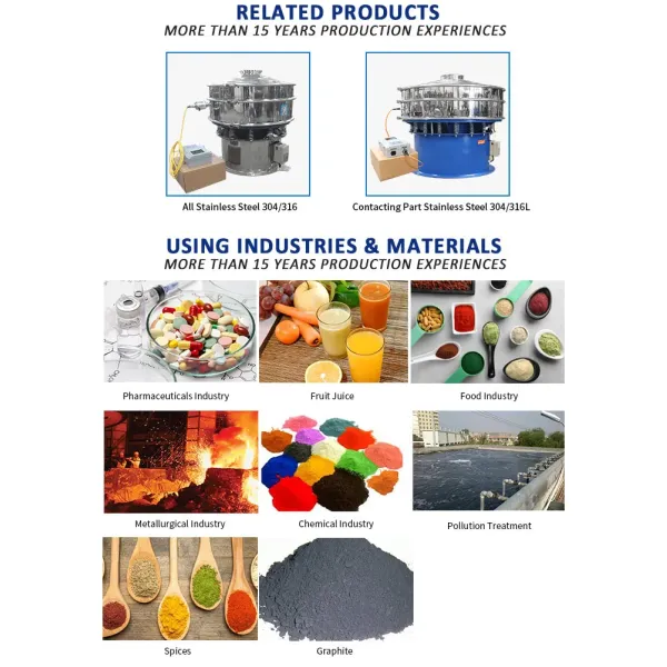 200 Mesh Vibrating Flour Sifter Sieve Electric Ultrasonic Round Vibrating Screen