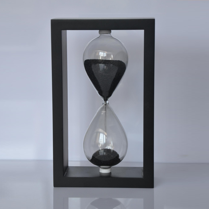 Decorative Wooden Hourglass Sand Timer 10 15 30 Minute For Business Gifts