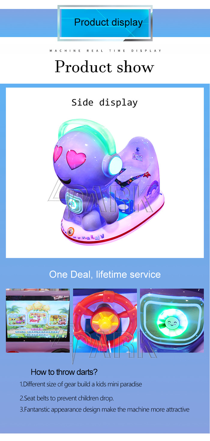 Dog Rocking Ride Kiddie Carnival Game Simulator Fiberglass And Plastic Material