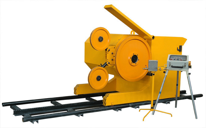 30m Per Second 55KW Stone Quarry Machines 360deg Rotating Flywheel Wire Saw Machine