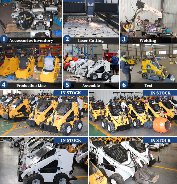 200kg Rated Loading Mini Skidsteer Loader with Free Shipping and EPA CE Certification