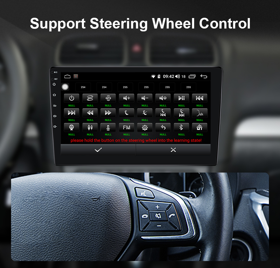 Universal Car Fitment 9 inch Android 10.0 Car Radio with 1G 2G 16G 32G Memory and Wifi