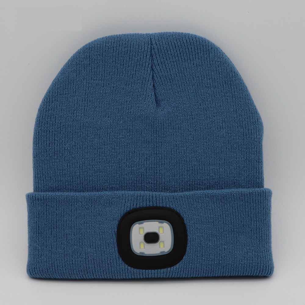 Factory Price LED Lighted Beanie Cap Hip Hop Men Knit Hat Winter Warm Hunting Camping Running Hat Gifts For Woman Man