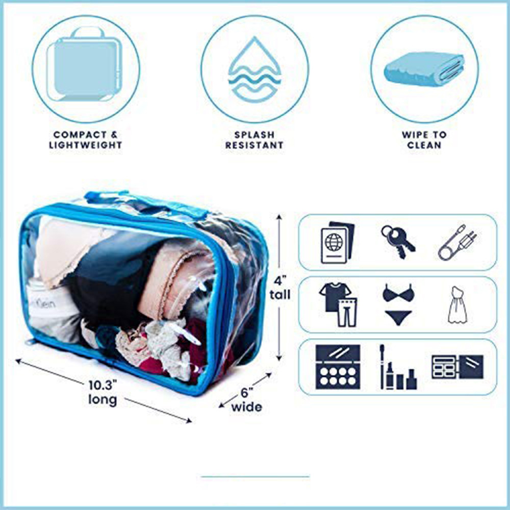 Waterproof Plastic Bag PVC Cosmetic Bag Brushes Organizer
