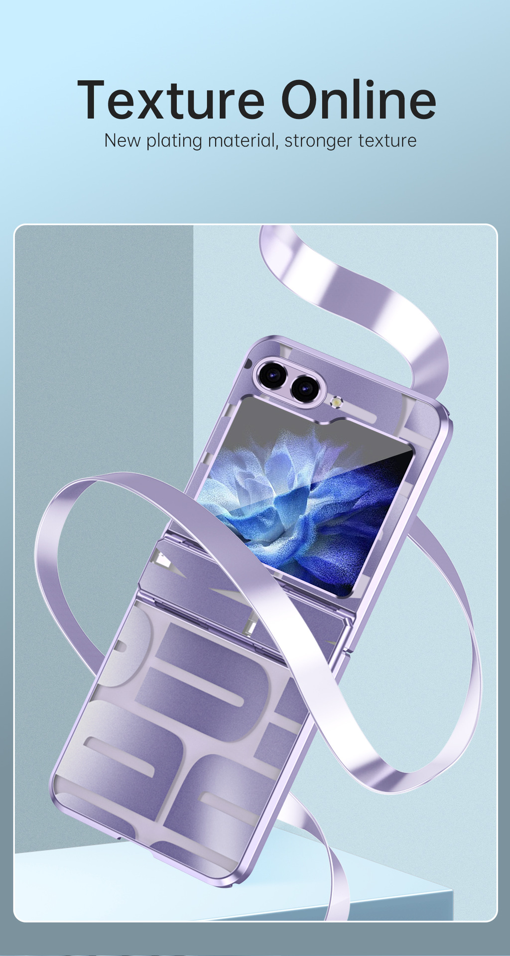 Anti Drop Electroplate PC Cover Samsung Zflip5 Foldable Screen Mobile Phone Case