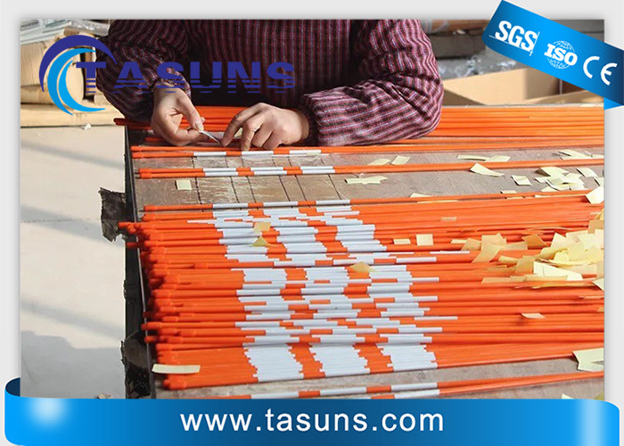 8mm 9mm Pultruded Fiberglass Rod For Reflective Snow Marker Stakes In Orange