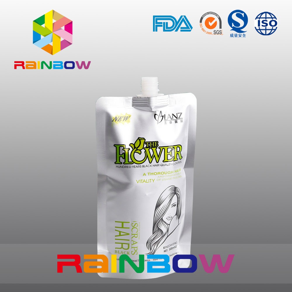 Red Stand Up Spout Pouch Packaging With Top Spout , Liquid Spout Bags