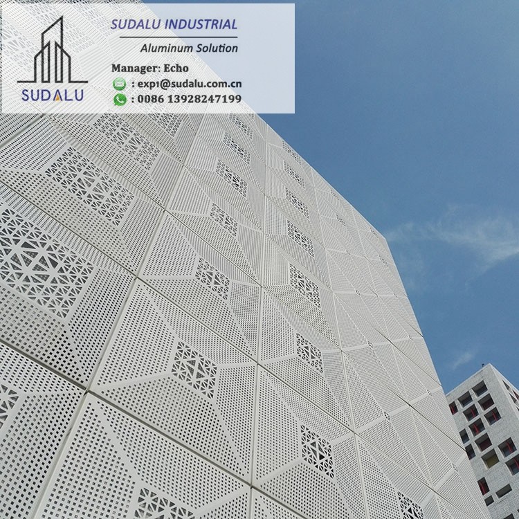 SUDALU Customized Sizes Aluminum Panel CNC Curvel Cut Air Condition Decorative Panel Aluminum Perforated Panel