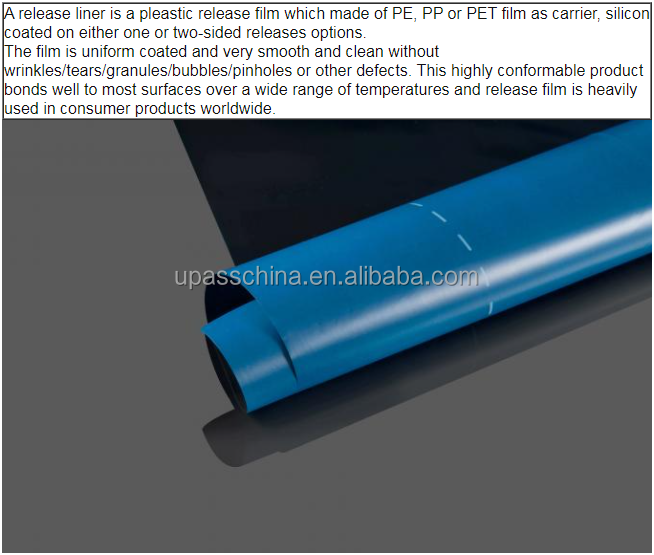 PE Isolating Silicone Coated Release Liner Self-Adhesive Bituminous Membranes Tapes