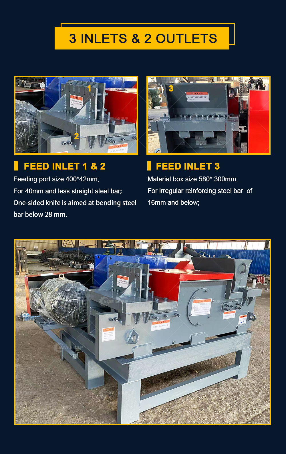 Motor Core Components Scrap Rebar Cutting Machine for Home and Steel Granule Recycling