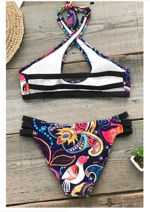 ORANGE BOHO TANK BIKINI