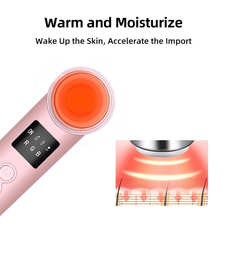 ROHS Ultrasonic 3W 450mAh Skin Tightening RF EMS LED Beauty Device