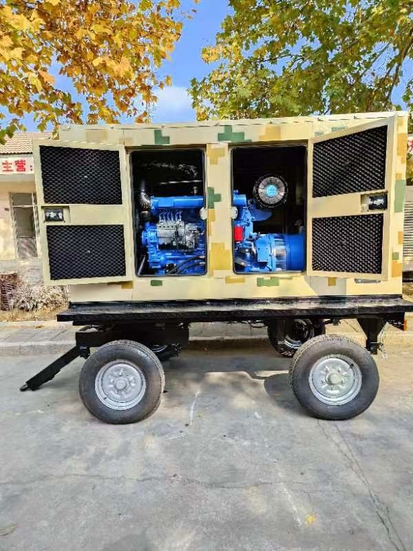 Durable 400V Trailer Mounted Generator , Water Cooled Cummins Mobile Generator