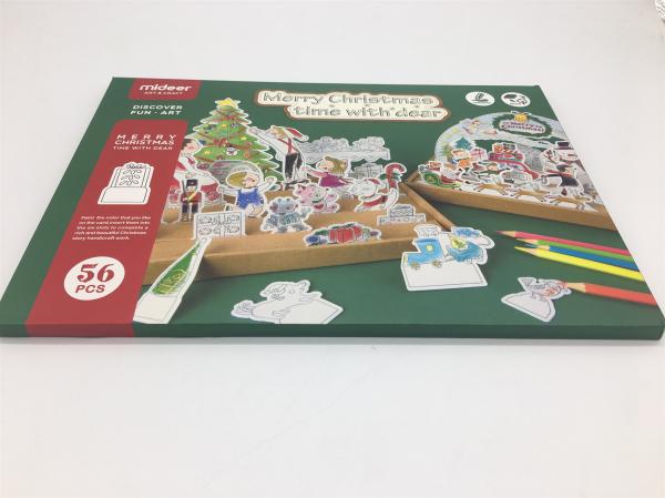 DIY Merry Christmas Personalised Stationery Gifts Kids Painting Card Handmade