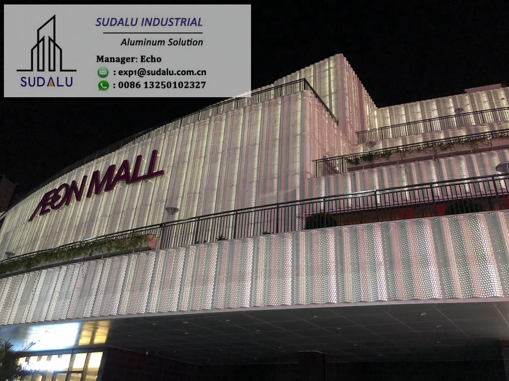 SUDALU Foshan City Aluminum Perforated Facade Cladding Wall Panel Extrior Decoration Metal Panel