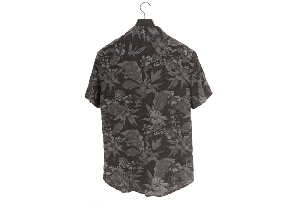 Summer Printed Short Sleeve Shirts 100% Viscose Printed Silk Shirt Mens