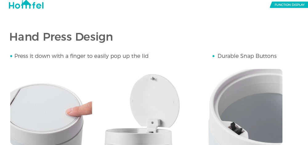 1.5L Steel Desktop Mini Touch Garbage Can Trash Bin for Sustainable Office Waste