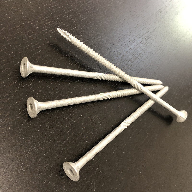 150 mm Batten Screws Bugle Head Hex Stocket Drive With 4 Ribs & Fast Thread & Type 17 Mirror Polished Deck Screws