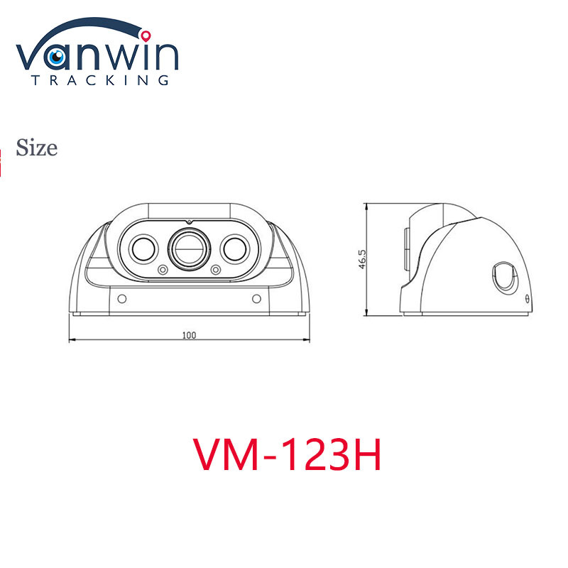Bus Vehicle Truck Mount Side View Surveillance Camera Car Reversing Camera OEM 1080P IP68 IR Driving Assistance