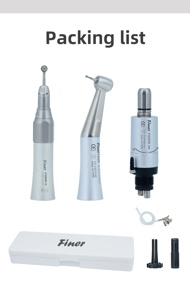 Straight Nose Dental Handpiece Unit 0.3-0.35Mpa With Air Motor
