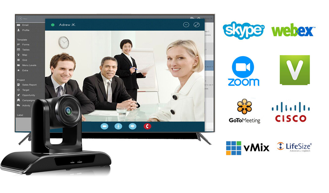 10X Optical Zoom Full HD 1080P Video Conference Camera USB/HDMI/SDI Video Conference Camera for Smartboard
