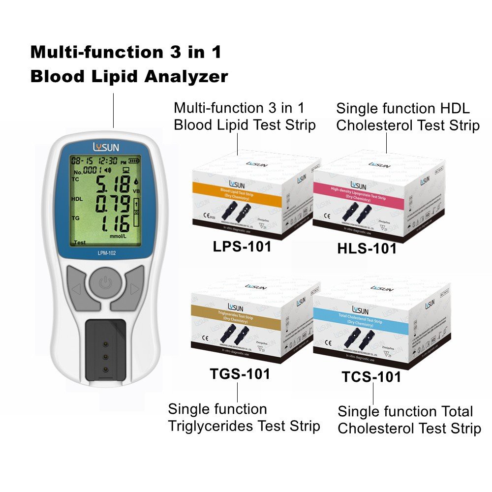 01 Total Cholesterol HDL Triglycerides LDL Blood Lipid Analyzer Meter For Hospital Diagnostic Agency