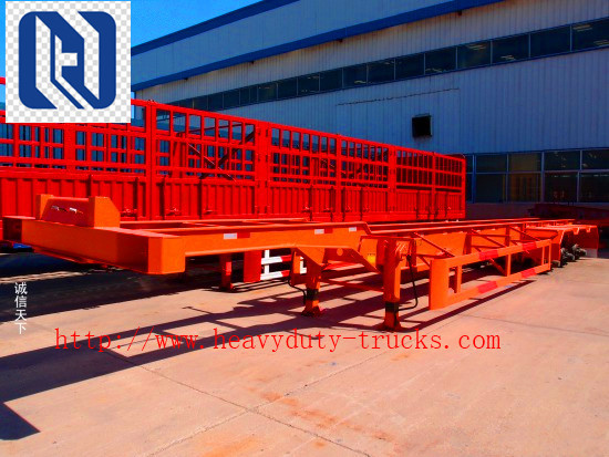 Double Containers Promo Sino Semi Trailer Trucks Low Bed 90# 3.5 Inch King Pin