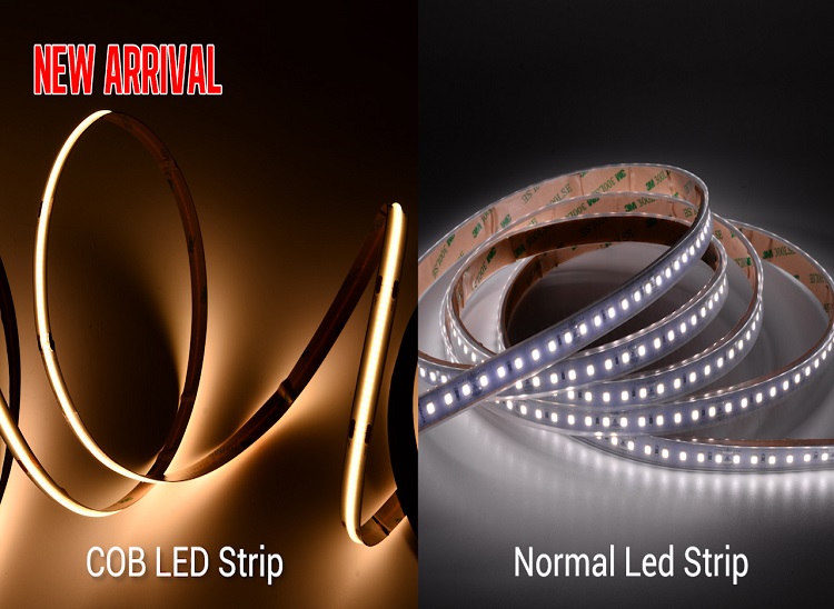 608LED Dimmable Cob Led Strip 10mm 5m Led Strip Lights With Adhesive Backing
