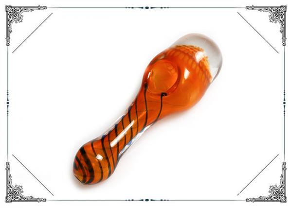 Quality Heavy Inside Out Gold Fume Aqua Glass Smoking Pipe Glass Spoon Honeycomb Pipe for sale