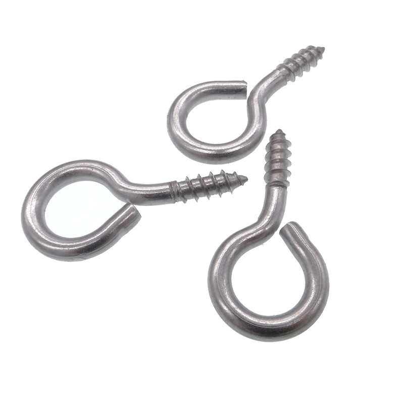 Stainless Steel 304 Ring Screw Sheep Eye Round Self Tapping Screw M4 X 50 Eye Screw