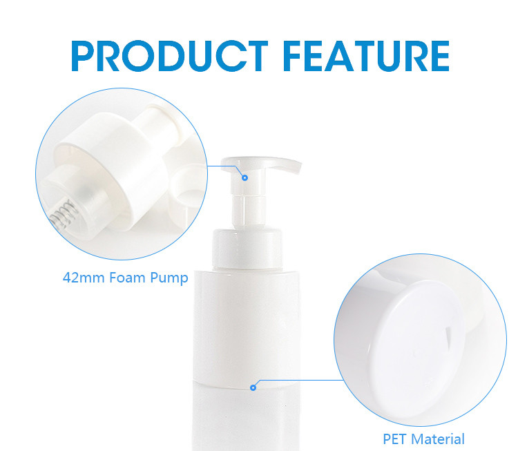 450ml Flat Shoulder Round Foam Pump Bottle Soap Dispenser