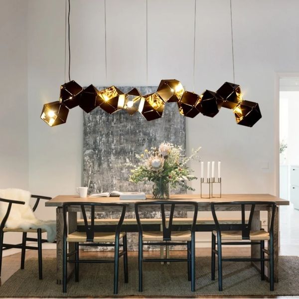 Modern home decor led lights pendant light lamps Riddle Linear Suspension(WH-AP-628)