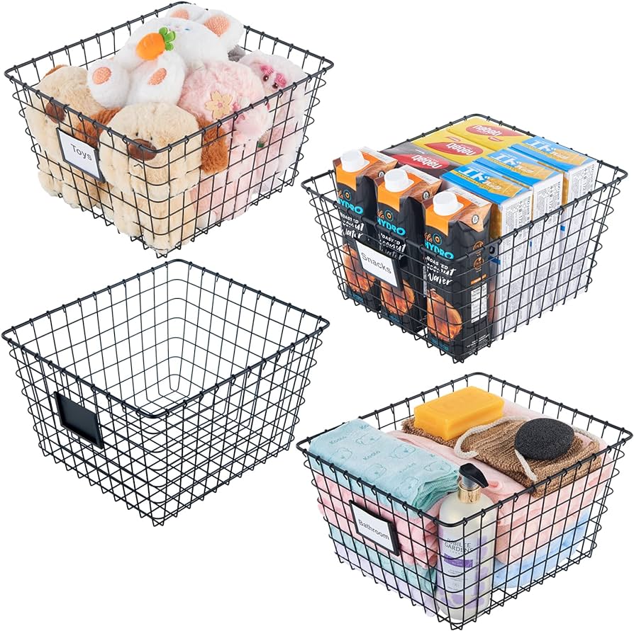 Stainless Steel Storage Woven Net Basket Rustic Style Tote Basket For Home Decor Customized Wire Mesh Basket