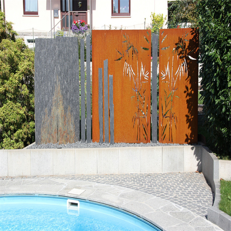 OEM Decorative Garden Corten Steel Privacy Screens