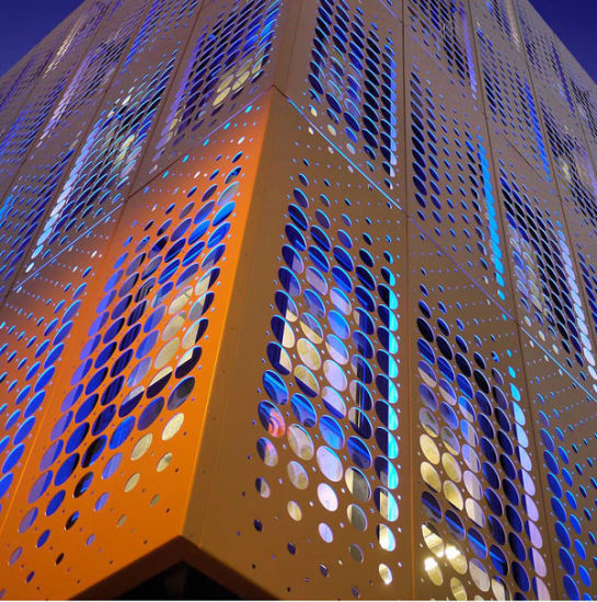 Bronze Color Honeycomb Perforated Sheet Metal For Architecture