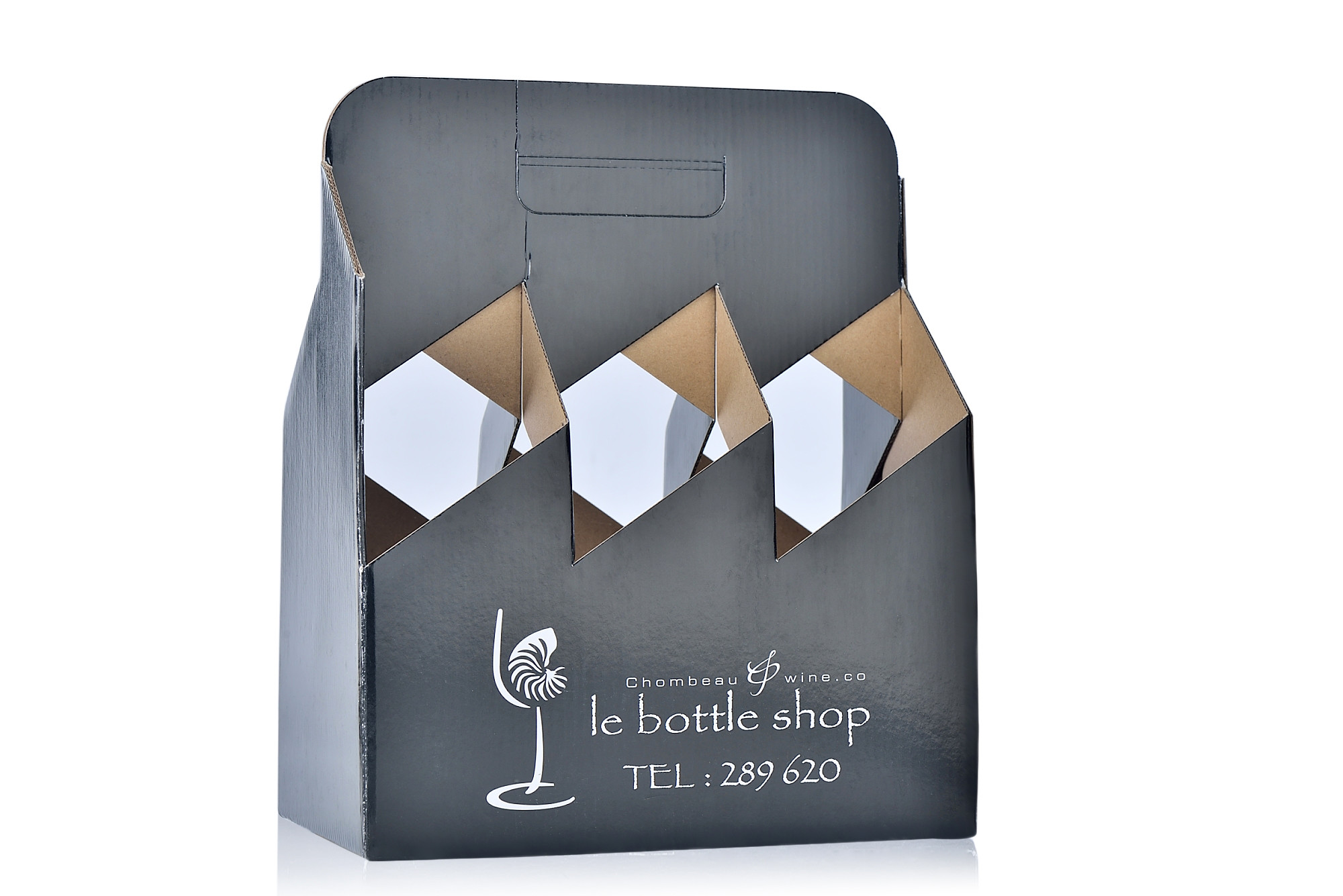 OEM Cardboard Corrugated Shipping Box 6 Bottle Kraft Beer Carry Crate Printing