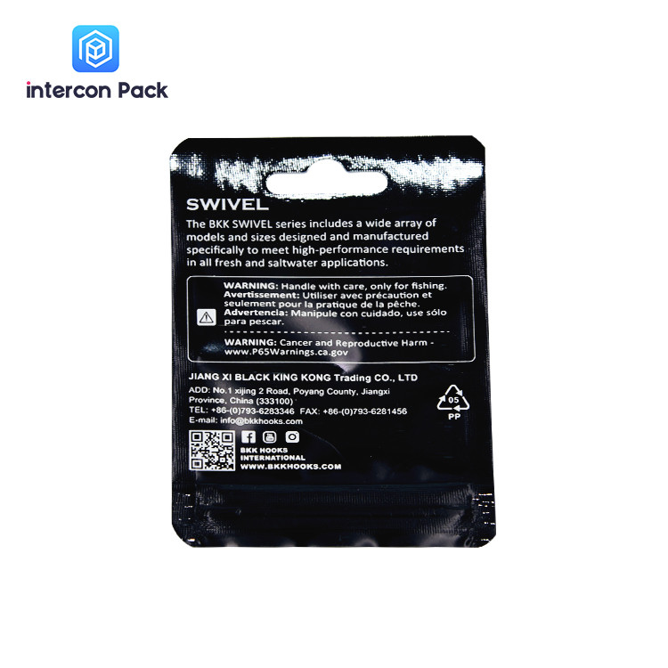 Zipper Top Resealable Bags With Window Hot Pressing Electronic Product Packaging