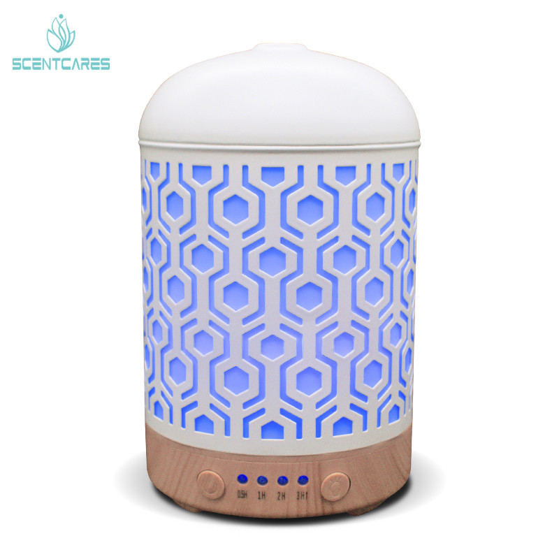 100ML Essential Oil Diffuser Metal Iron Aromatheraply Aroma Diffuser With Led Light CE Certificate