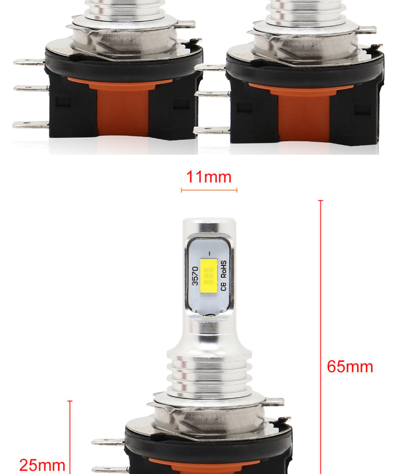 ODM Faro H15 Led Headlight Auto Lighting System 12V Rohs