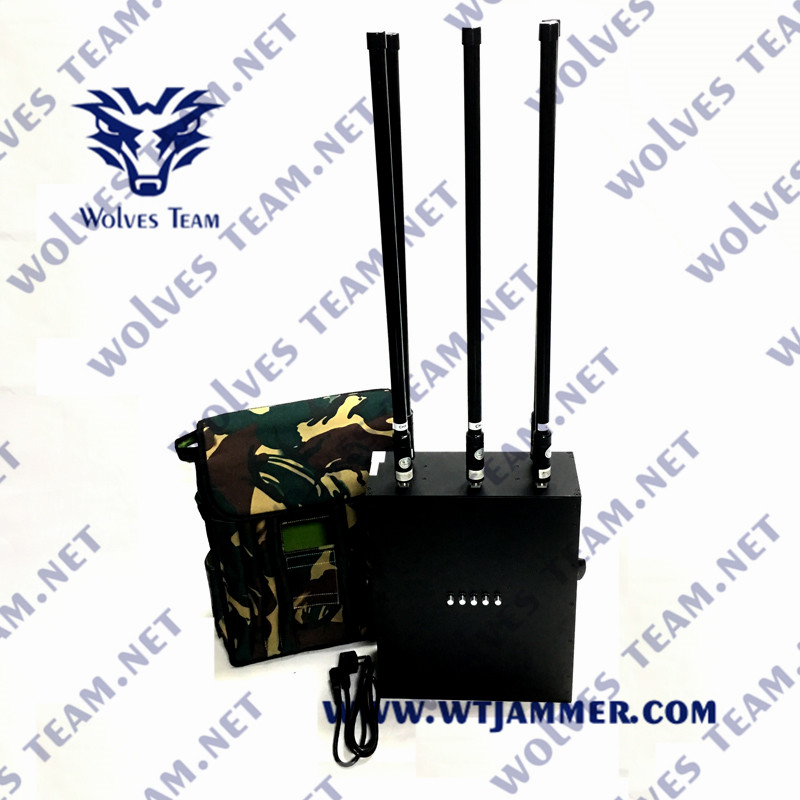 Durable Military High Power GPS WIFI5.8G Drone Signal Jammer Waterproof Backpack UAV Jammer