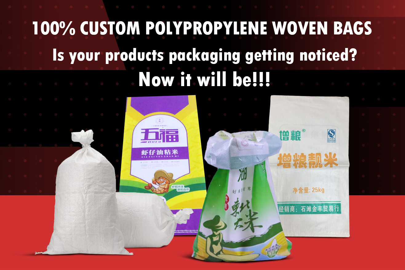 Printed PP Woven Packaging Bags , 10Kg Polypropylene Rice Sack