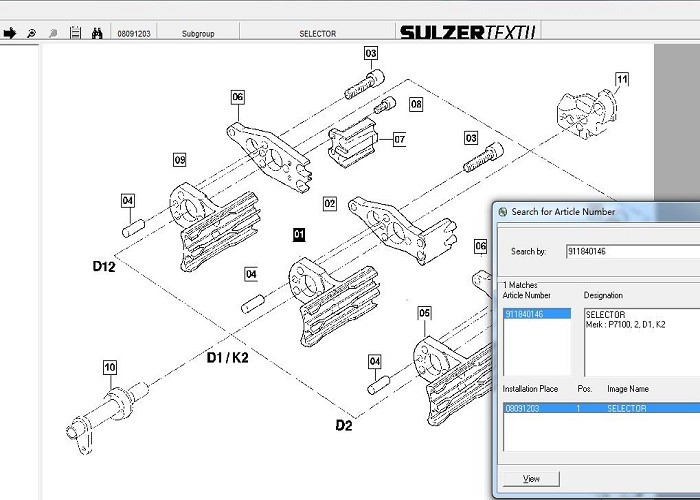 Two Color Selector Textile Machinery Parts 911840144 Color Change Control