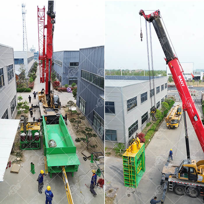 Industrial Scrap Metal Double Shaft Shredding Machine Metal Crusher
