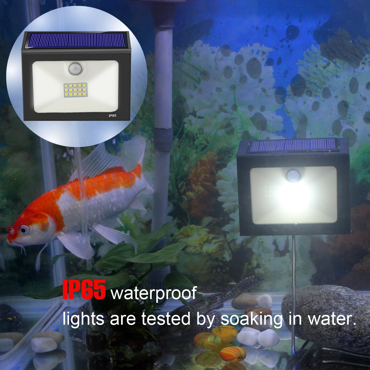 Portable 140lm Solar Motion Sensor Fence Lights / Ce FCC Solar Waterproof Wall Light