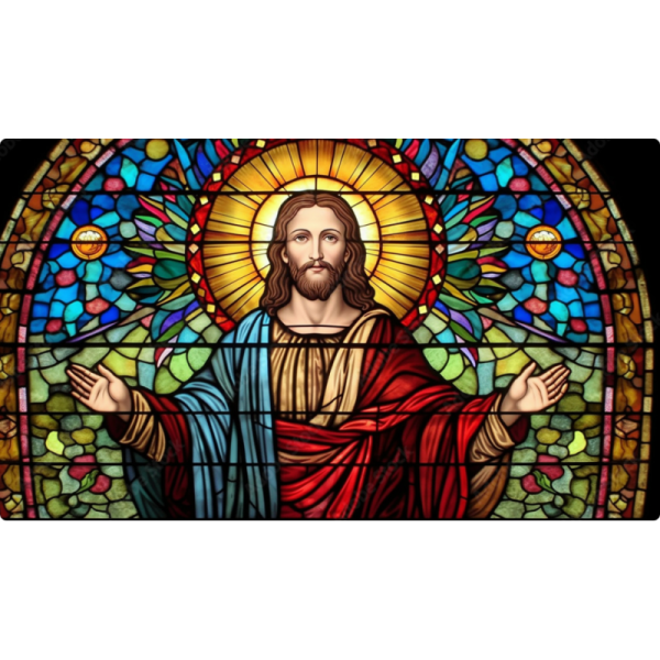 Stained Glass Decorative Panels with hand painted for church skylights and decorative wall art