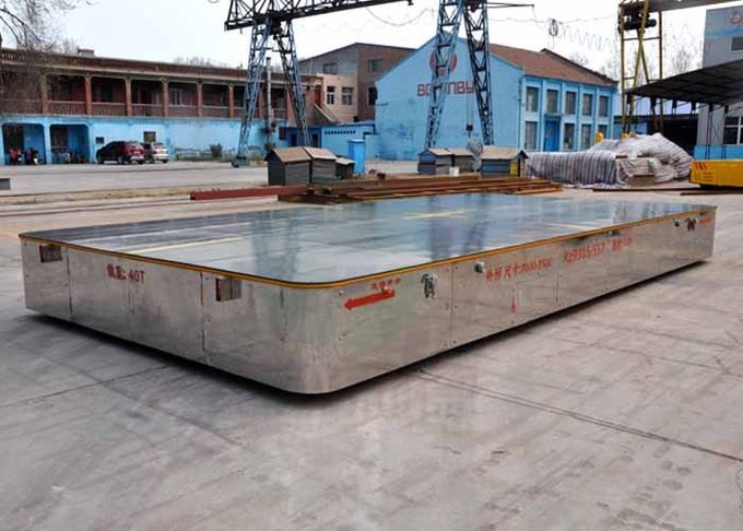 75t Battery Steerable Transfer Car For Heavy Duty Steel Parts Handling In Netherleand Workshop
