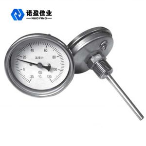 Hydraulic Oil SS Bimetallic Dial Thermometer 150mm Thread Connection