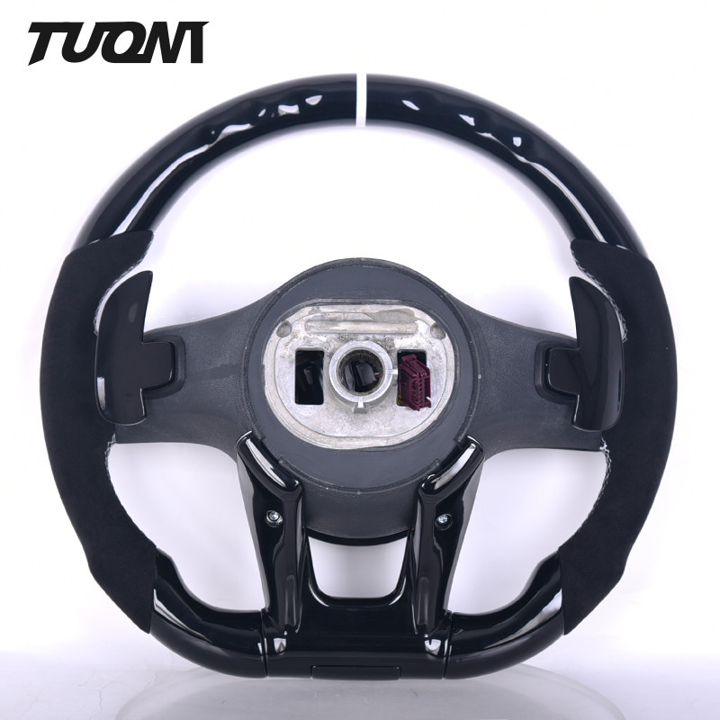 Luxury Alcantara Leather Mercedes Benz Steering Wheel Carbon Fiber Part Of Car