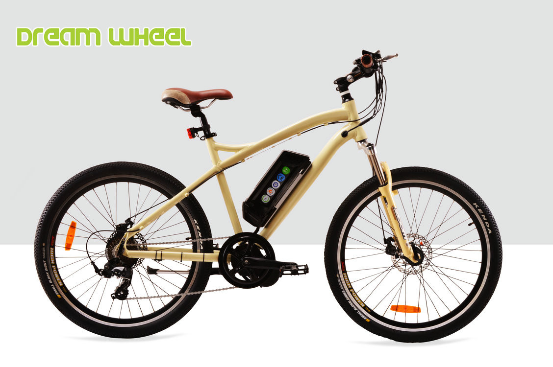 32km/H Mens Mid Motor Electric Bike , 36V 350W Mid Motor Electric Mountain Bike