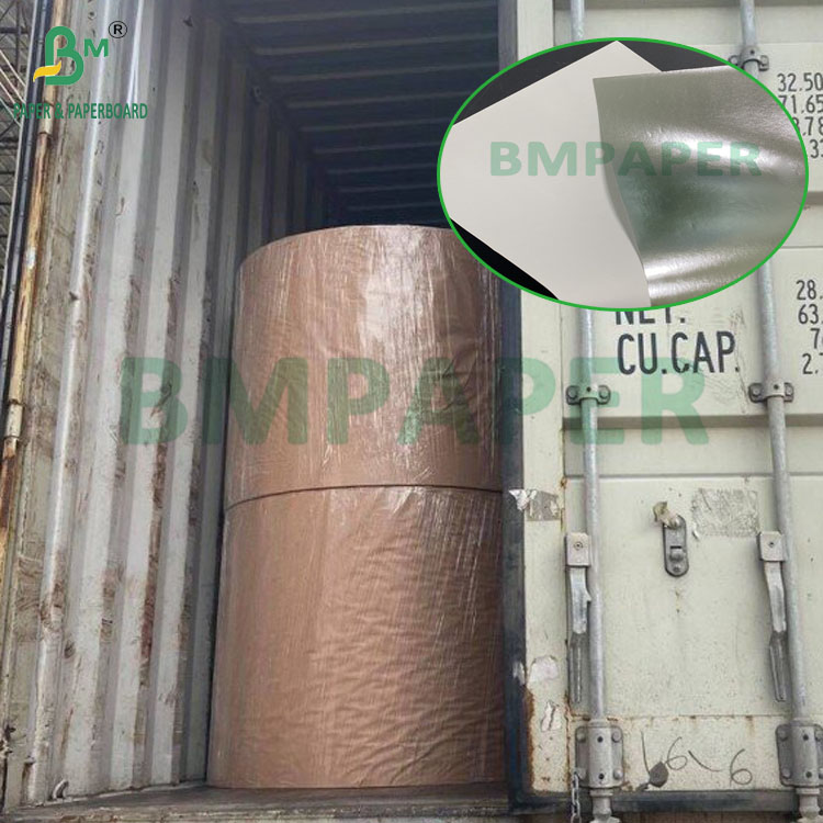 70gsm Metallic Paper For Beer Bottle Labels Silver Top White Back 765mm